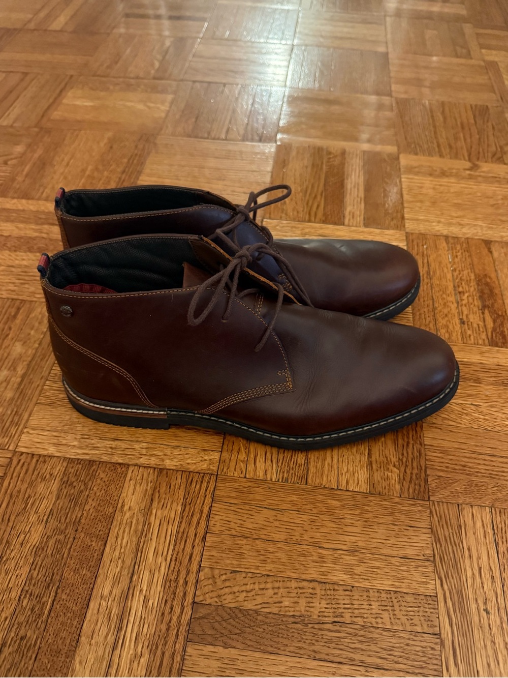 Timberland — Mens Brown Richdale Leather Chukka Boots with Anti-Fatigue